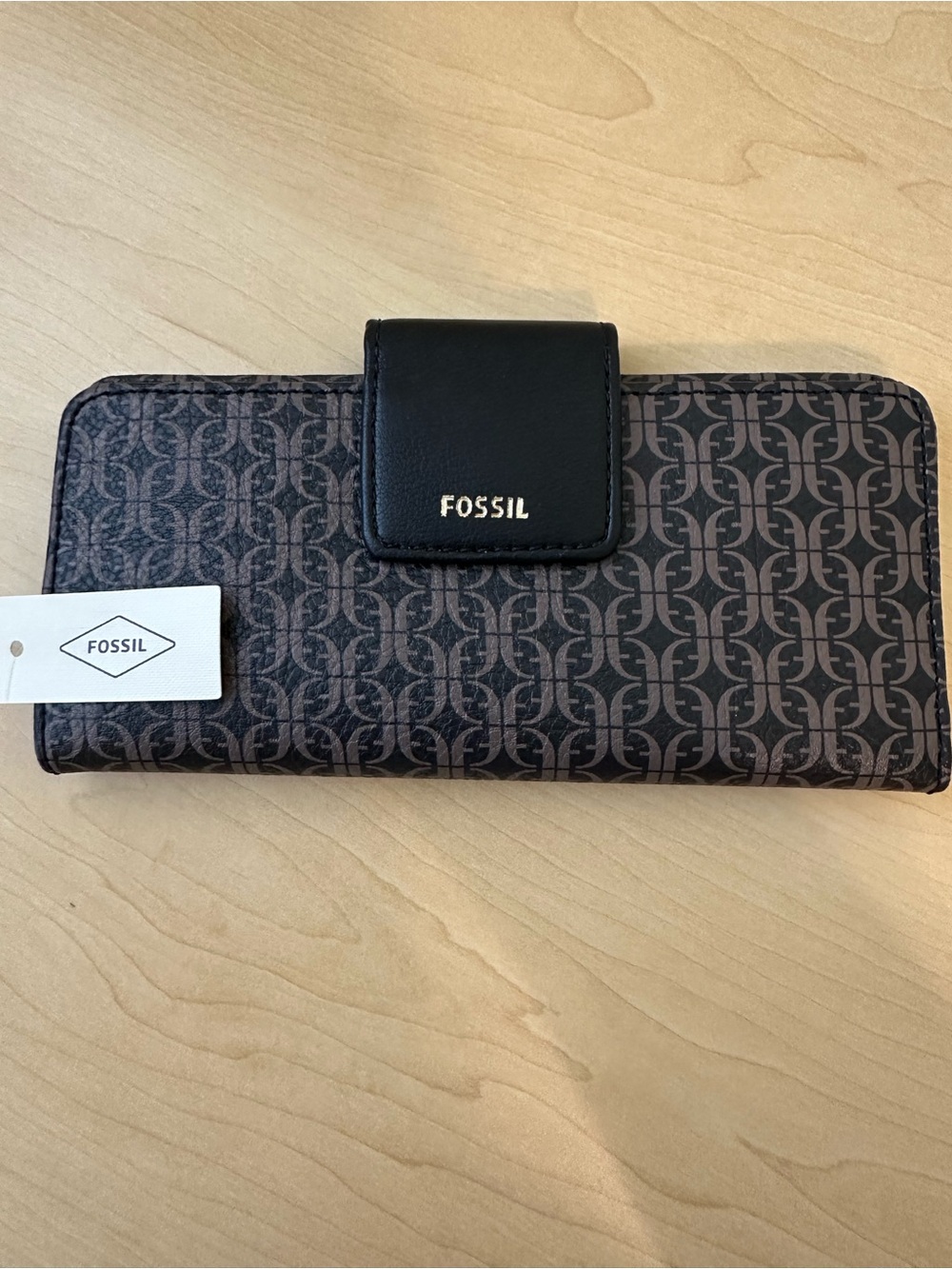 Fossil Brown and Black Signature Continental Wallet